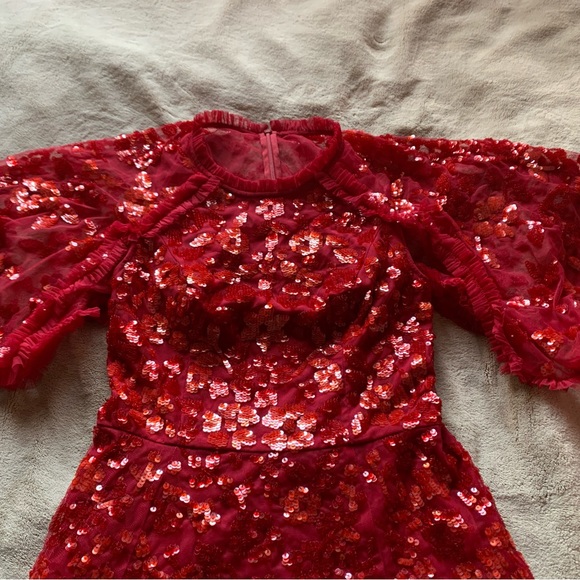 NWT needle and thread mini sequin dress - Picture 3 of 8